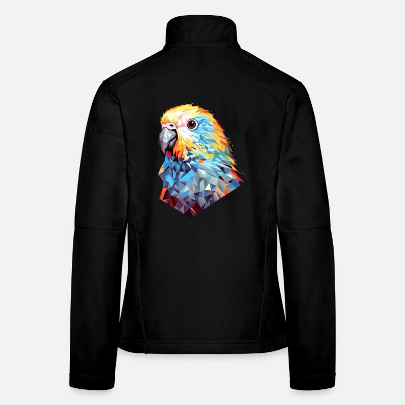 Wellensittich Polygon Vogel Wellensittiche - Frauen Softshelljacke - Schwarz