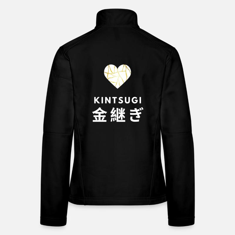 Conception japonaise de la philosophie de guérison Kintsugi Veste en tissu softshell Femme