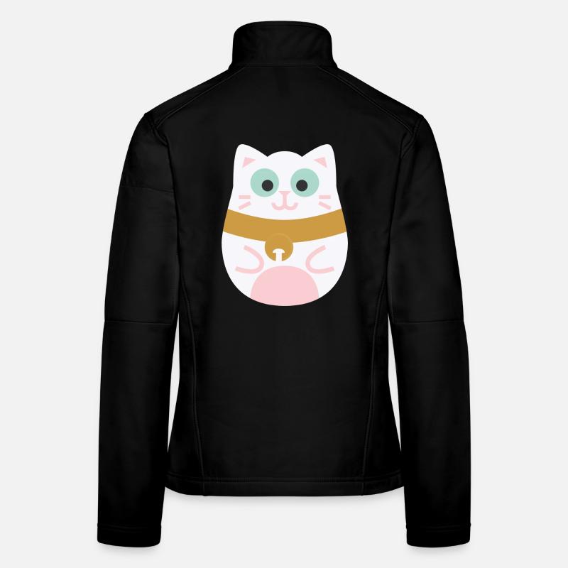 Maneki Neko L Japanese lucky cat Women's Softshell Jacket