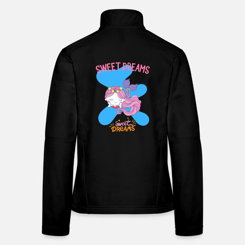 Whimsical Mermaid Sleeping Dreamer Design Women's Softshell Jacket
