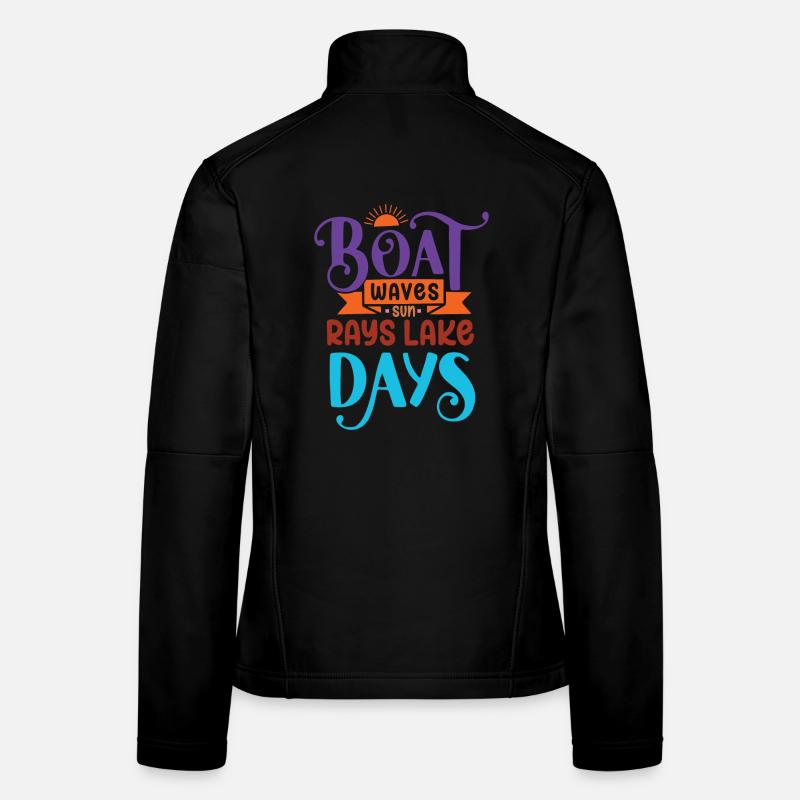 Boot Wellen Sonnenstrahlen See Tage Frauen Softshelljacke