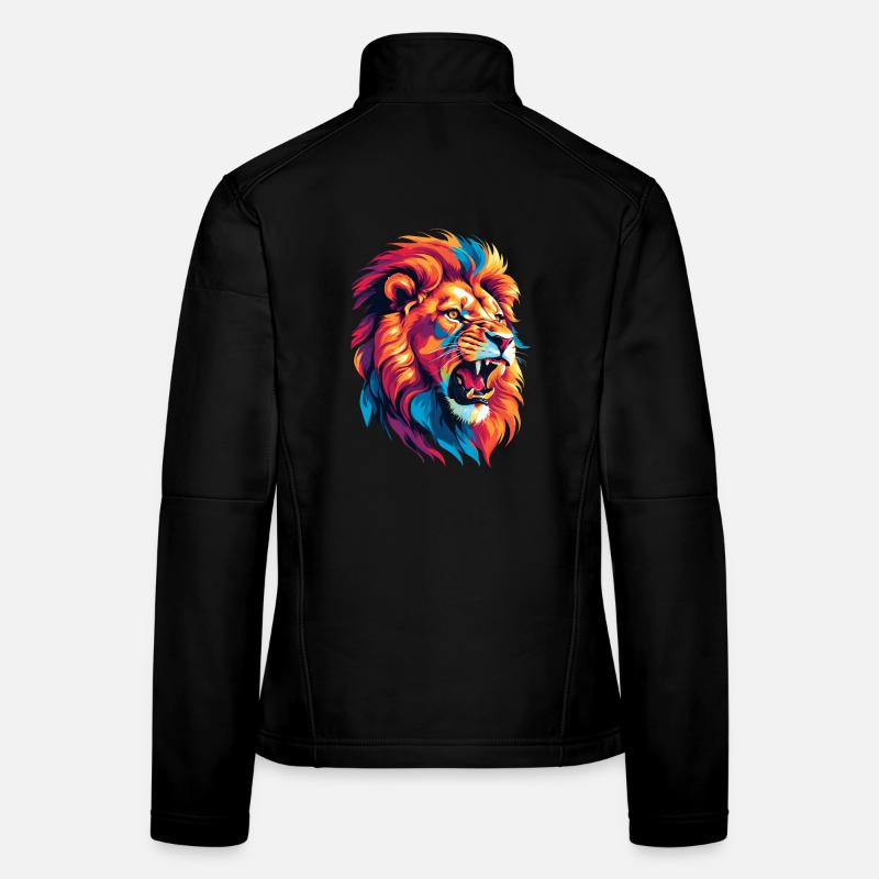 Multicolored Lion Women's Softshell Jacket