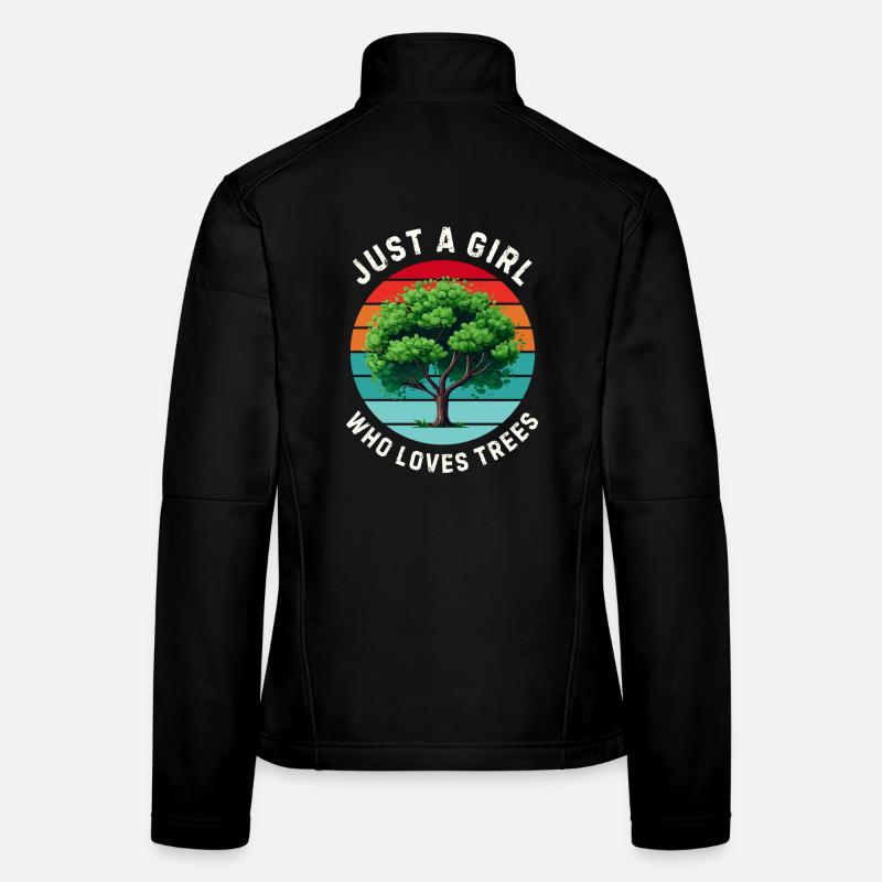 Nur ein Mädchen, das Bäume liebt Frauen Softshelljacke