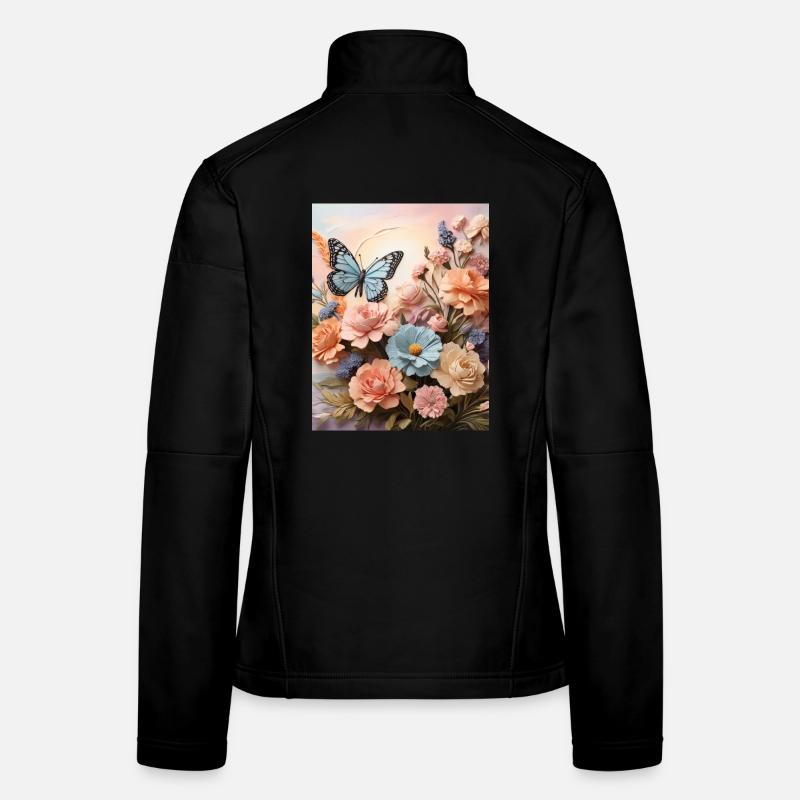 Ailes de fleur Veste en tissu softshell Femme
