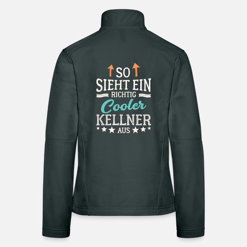 So sieht ein richtig cooler Kellner aus Bedienung Frauen Softshelljacke