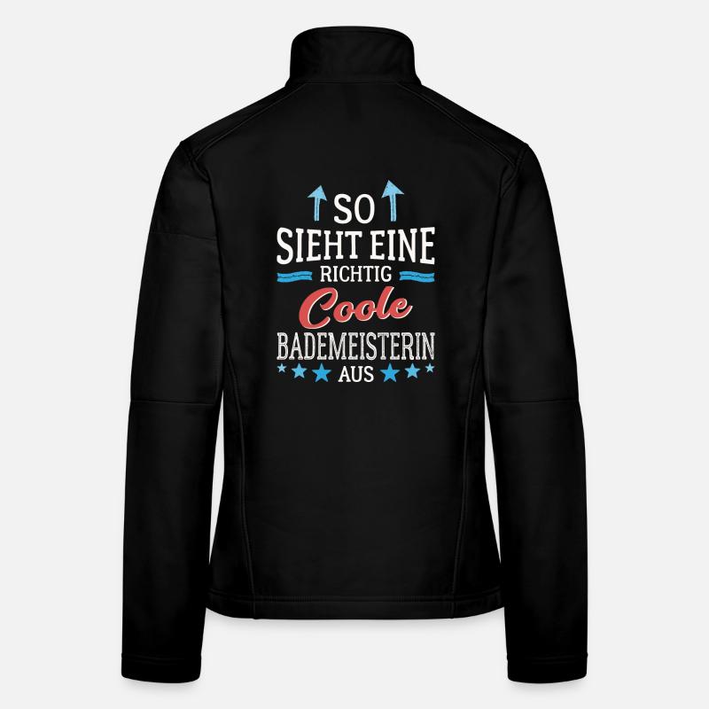 So sieht eine richtig coole Bademeisterin aus Frauen Softshelljacke