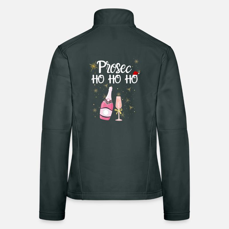 Weihnachten Prosecco Frauen Softshelljacke