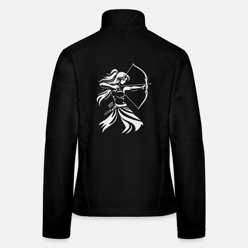 Silhouette d’archer avec arc Veste en tissu softshell Femme