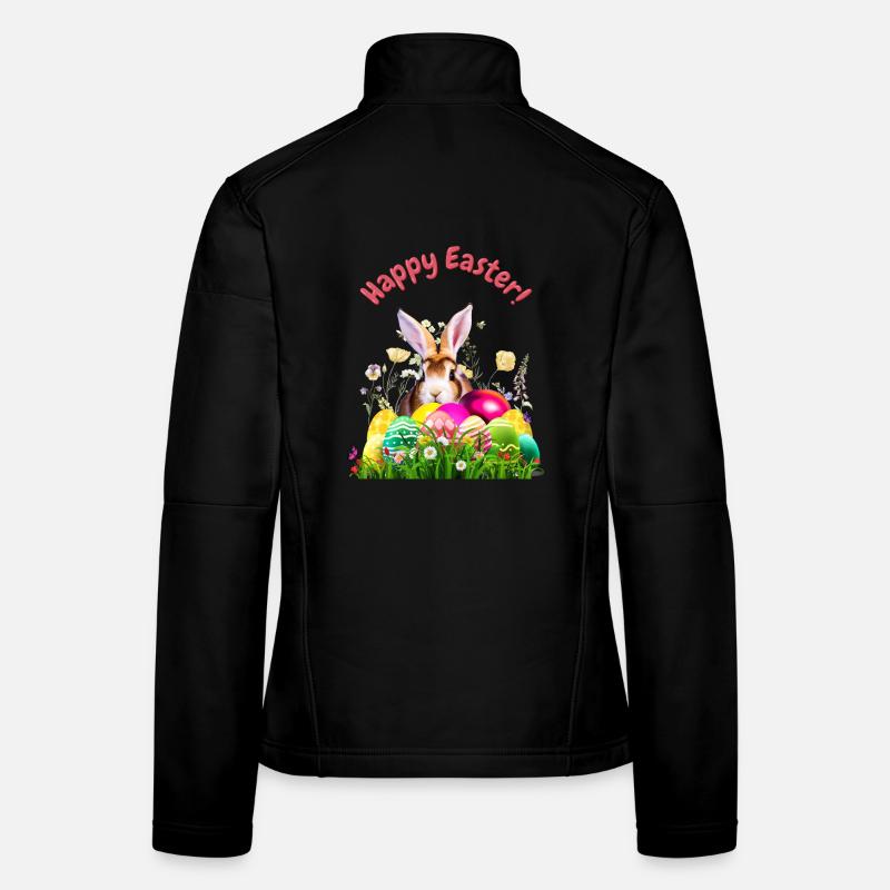 Süßer Osterhase mit bunten Eiern Frauen Softshelljacke