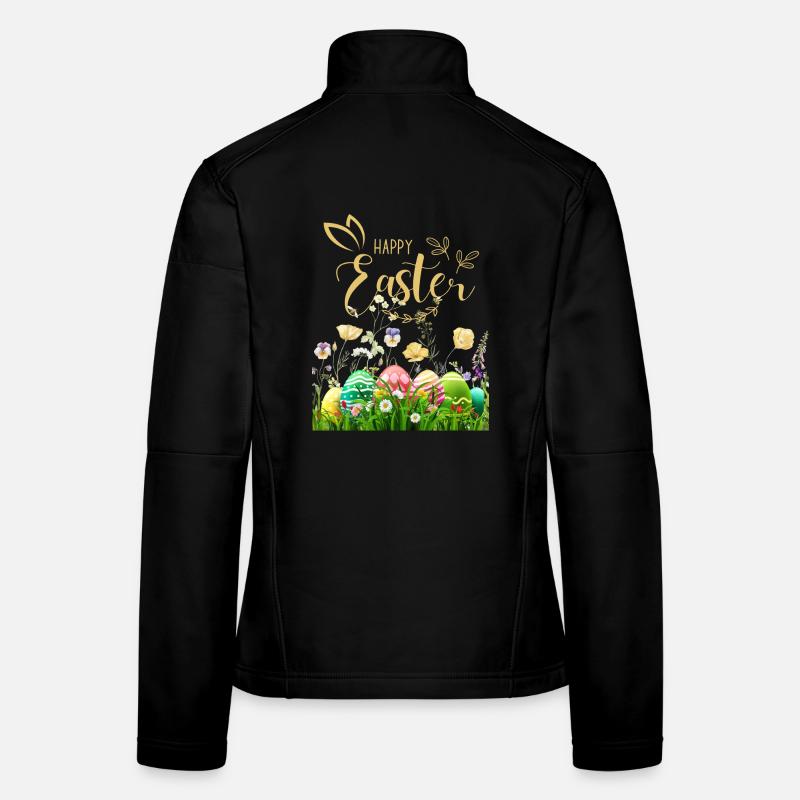 Golden Easter - Flowers and Eggs Women's Softshell Jacket