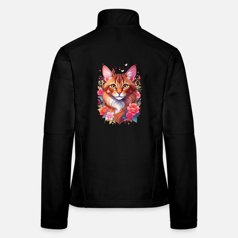 Portrait de chat somalien Veste en tissu softshell Femme