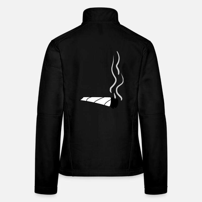 White joint with smoke – symbol of marijuana Women's Softshell Jacket