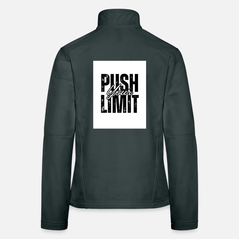 Motivational text design with strong typography Women's Softshell Jacket