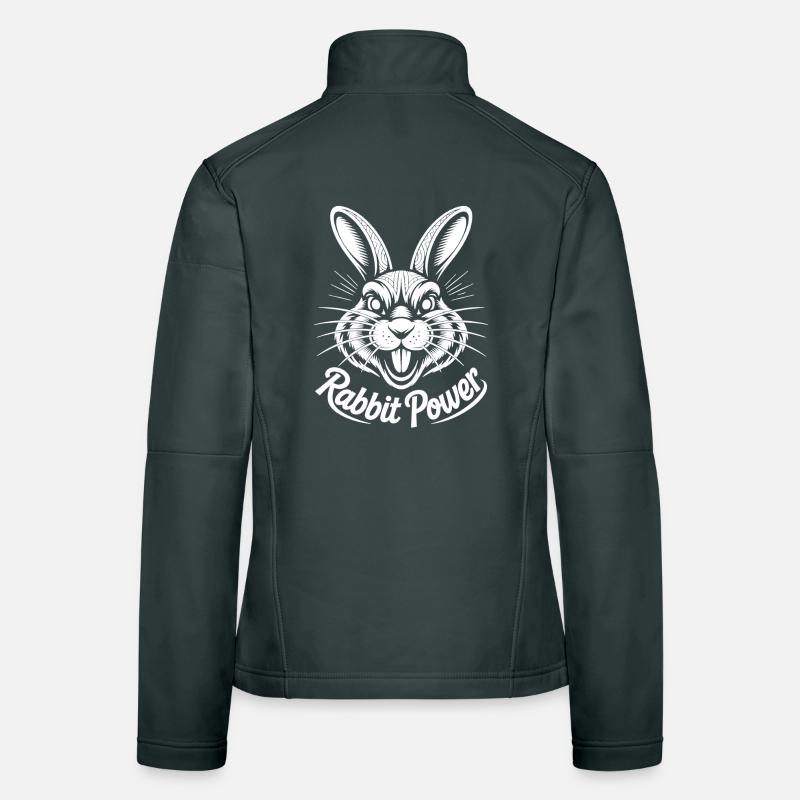 Energetic rabbit design Women's Softshell Jacket