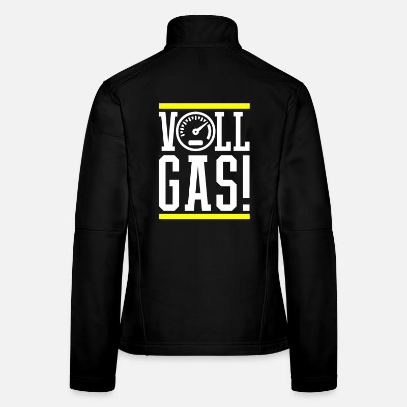 Full Throttle Speedometer Saying Women's Softshell Jacket