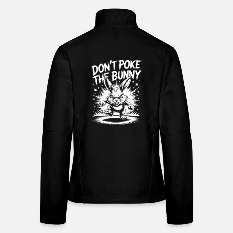 Avertissement sur le lapin agressif Veste en tissu softshell Femme