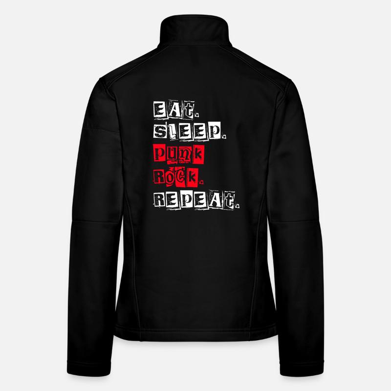 Manger dormir Punk Rock Répéter Veste en tissu softshell Femme