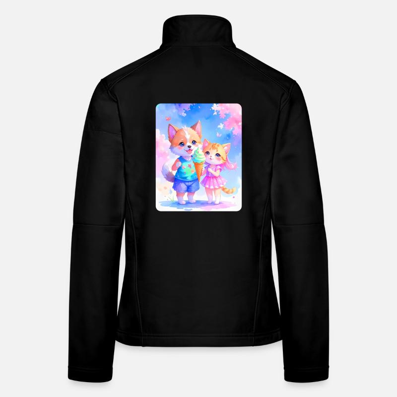 Hündchen, Kätzchen & Eiscreme Frauen Softshelljacke
