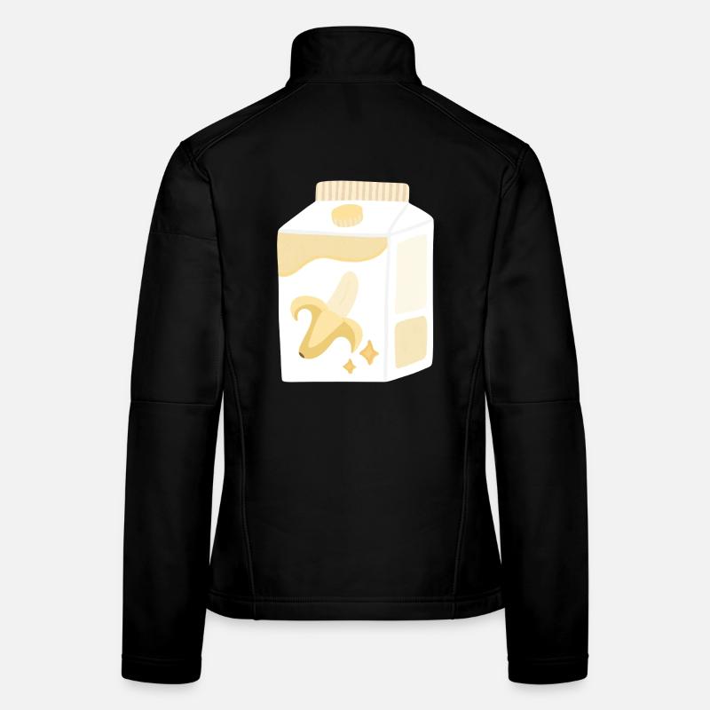 Bananenmilch Karton Frauen Softshelljacke