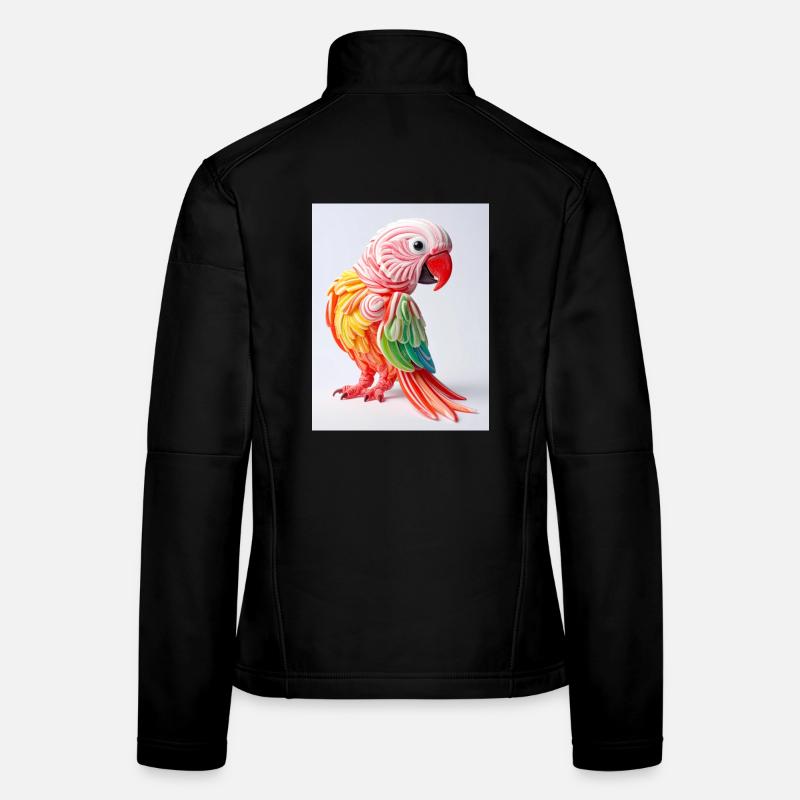Perroquet de bonbons coloré Veste en tissu softshell Femme