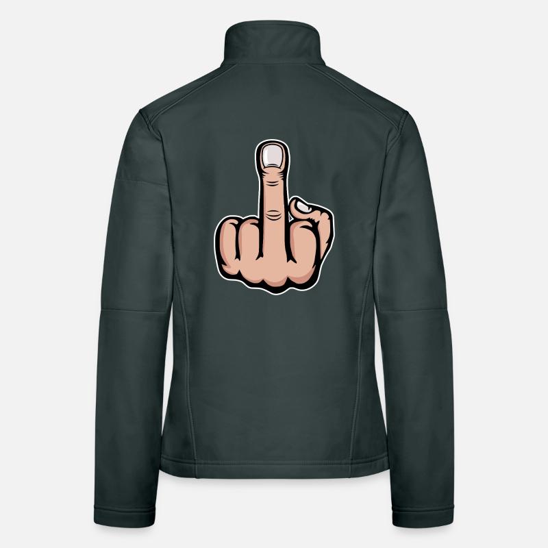 Middle Finger Stinky Finger Design Women's Softshell Jacket