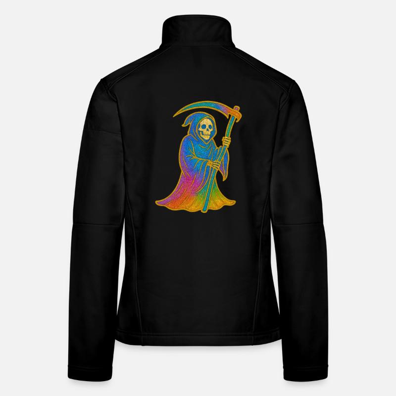 Rainbow Grim Reaper Women's Softshell Jacket