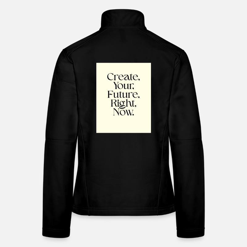 Schaffe Deine Zukunft Jetzt Typografie Frauen Softshelljacke