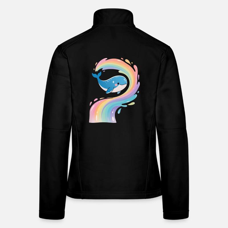 🐳 Rainbow Whale - Magical Women's Softshell Jacket