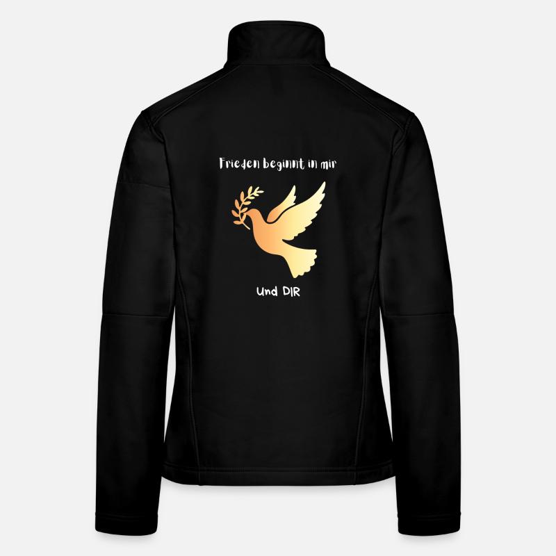 La paix commence en moi et en TOI Veste en tissu softshell Femme