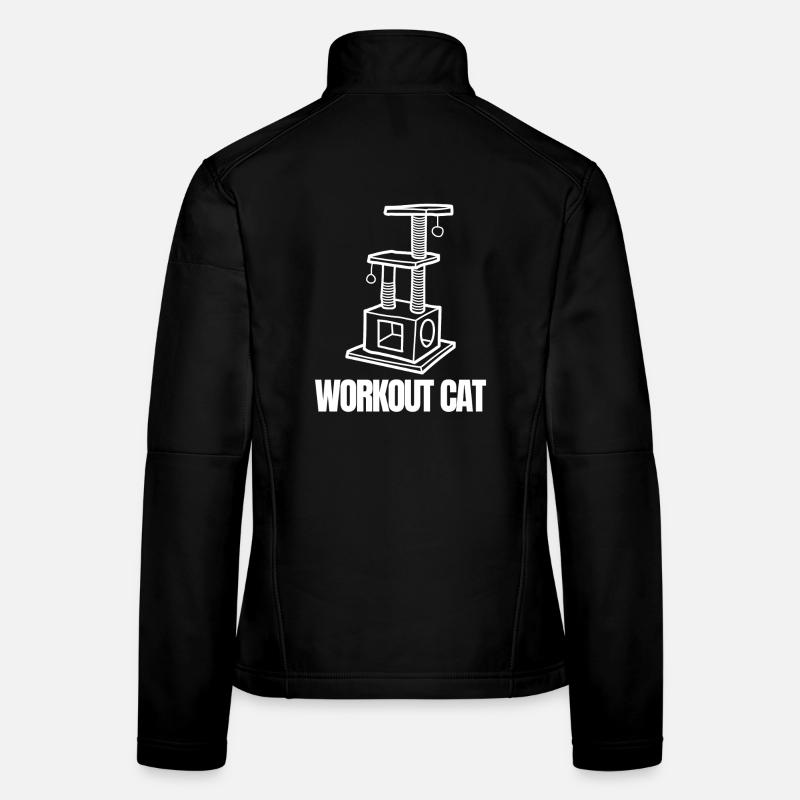 Workout Cat Emblem Veste en tissu softshell Femme