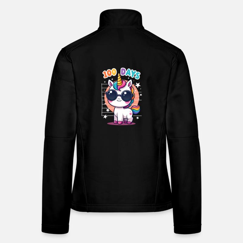 100e jour d’école 100 jour d’école des enfants Veste en tissu softshell Femme