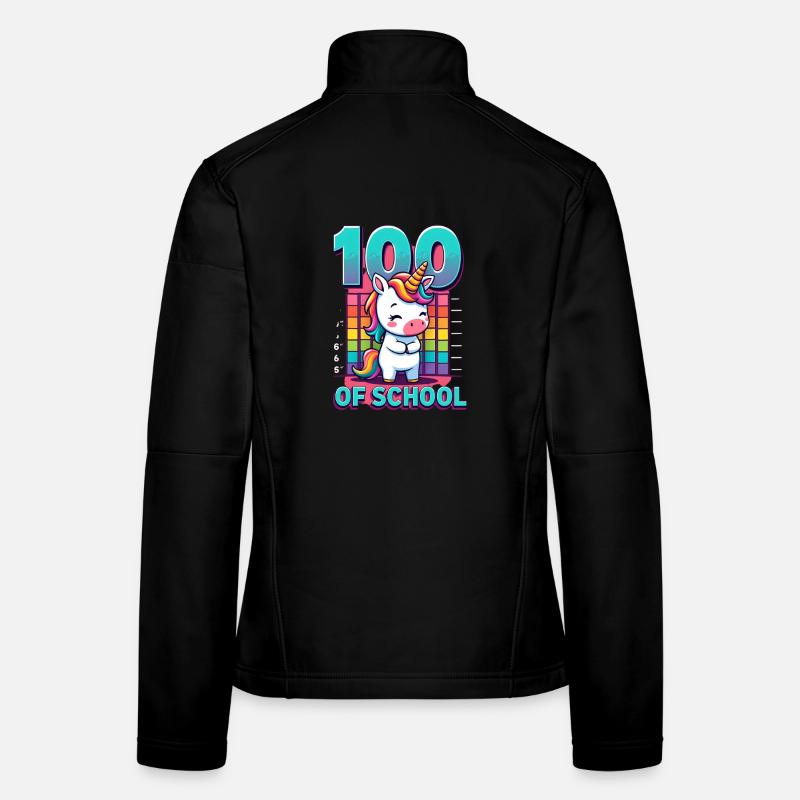 100e jour d’école 100 jour d’école des enfants Veste en tissu softshell Femme