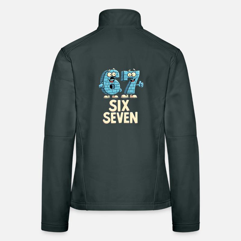 US Flag 67 Memes Six Seven Veste en tissu softshell Femme