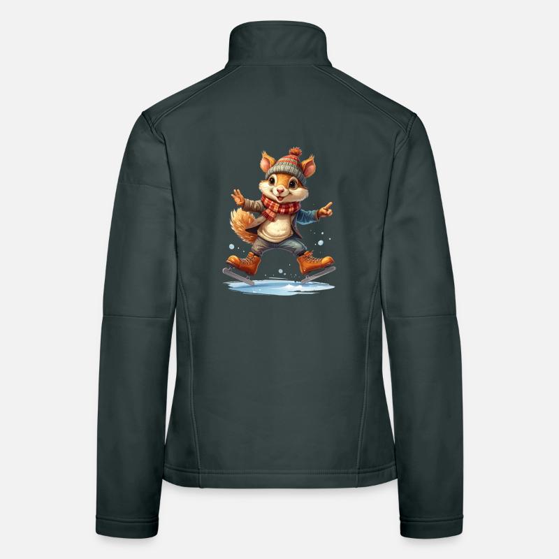Ein Eichhörnchen fährt Schlittschuh Frauen Softshelljacke