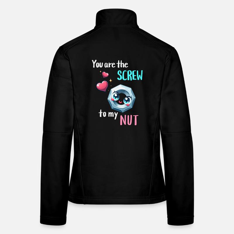 Lustiges Mutter Schrauben Paar Design Frauen Softshelljacke