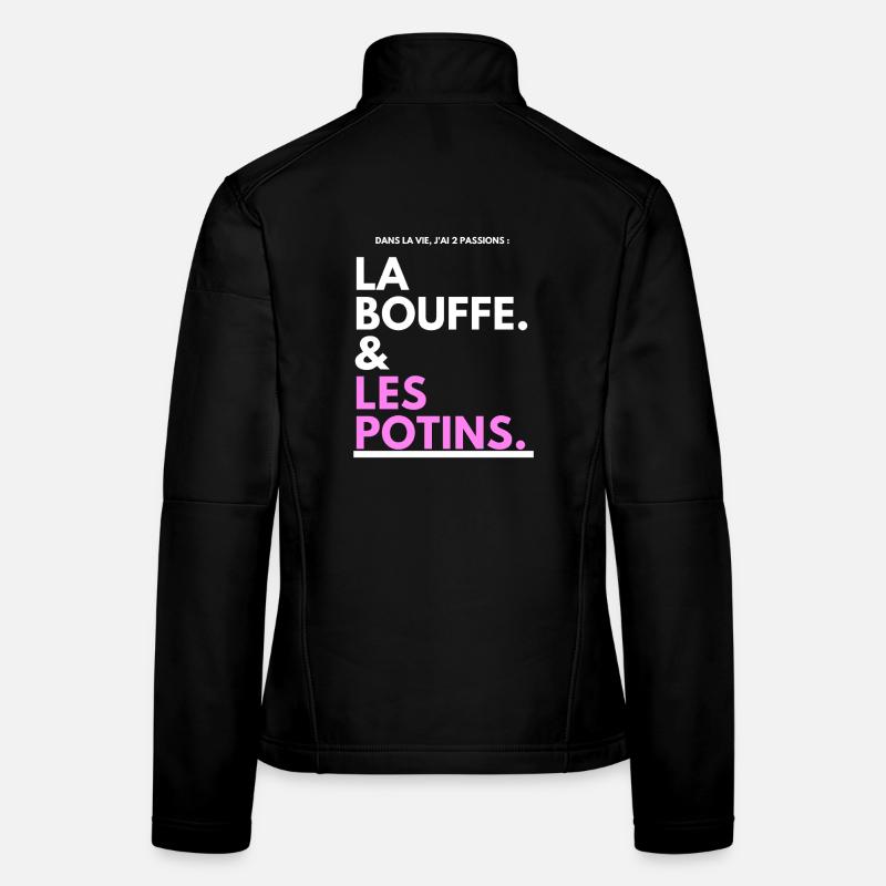 Klatsch Tippfehler Schwarz Pink Frauen Softshelljacke