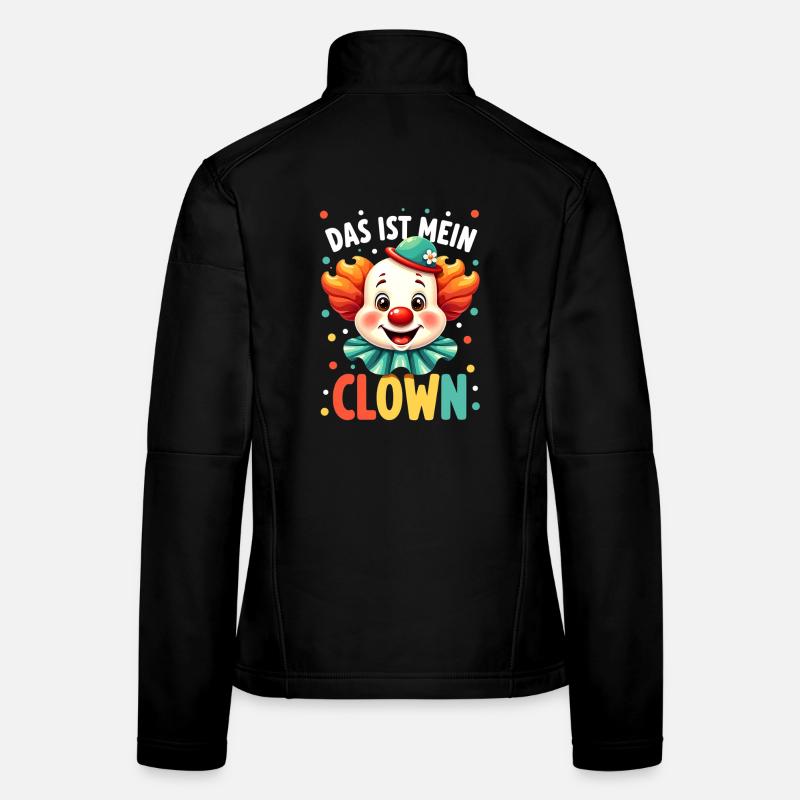 Déguisement de clown de carnaval Carnaval Carnaval Veste en tissu softshell Femme