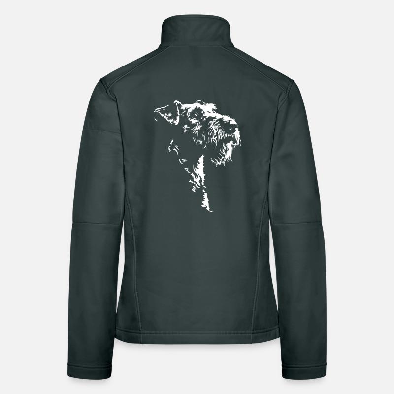 Airedale Terrier Silhouette Hunde Hund Wilsigns Frauen Softshelljacke