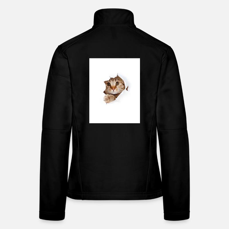 Kuckuck-Kätzchen durch den Papierriss Frauen Softshelljacke