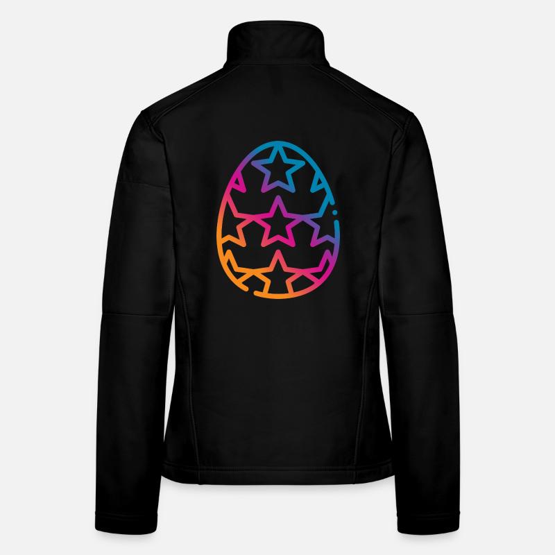 Colorful Easter Egg Easter Women's Softshell Jacket