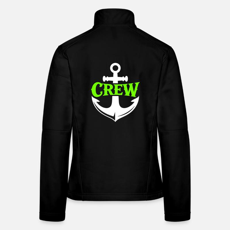 Neon Anchor Crew Motif Women's Softshell Jacket