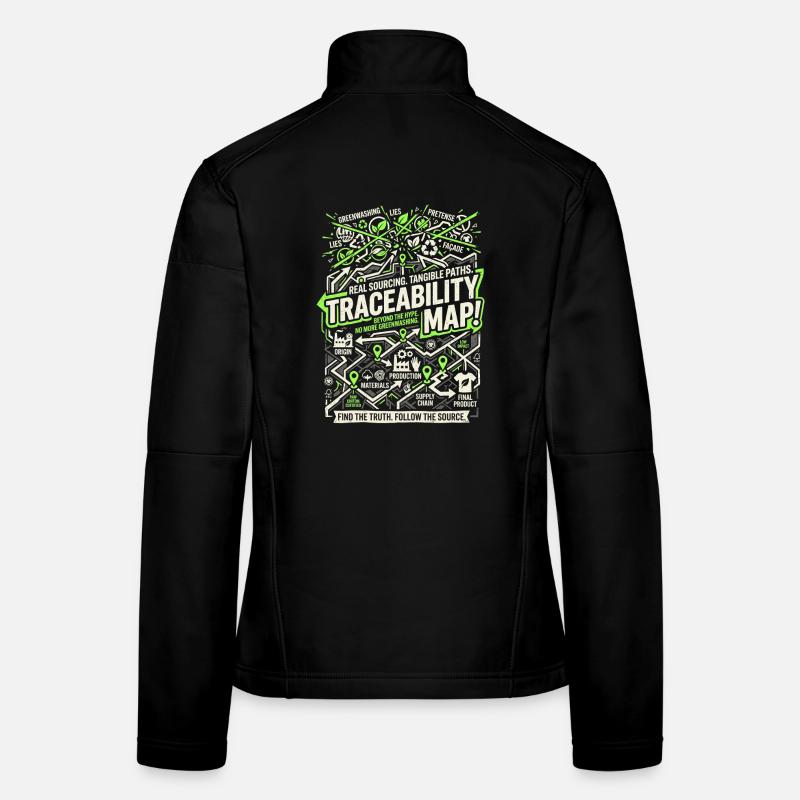 Carte de traçabilité Veste en tissu softshell Femme