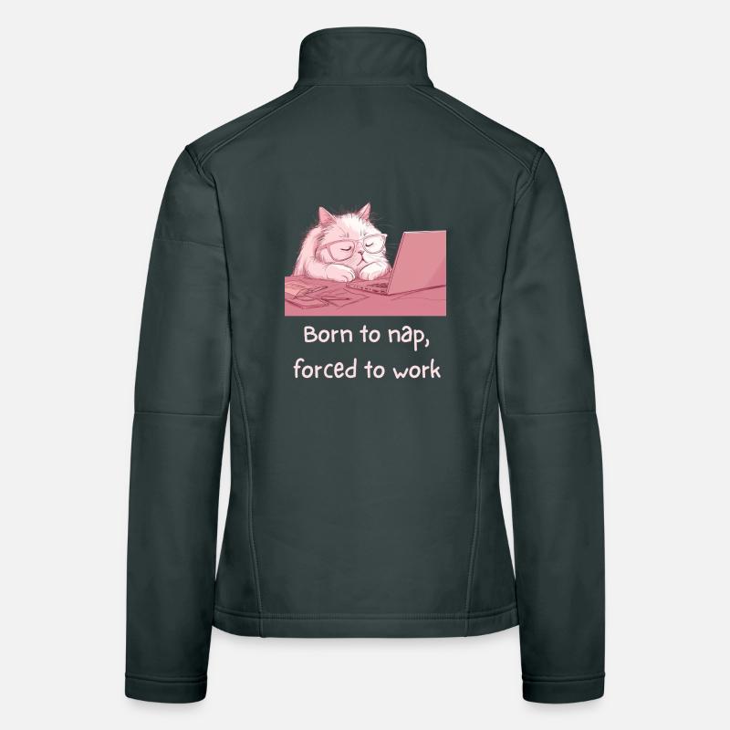 Sleepy_Cat Frauen Softshelljacke