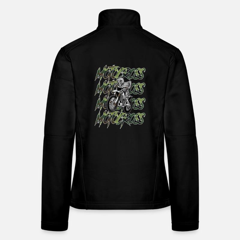 Motocross camouflage - Women's Softshell Jacket - black