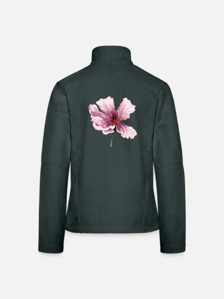 flower - Women's Softshell Jacket - mouse grey - Back
