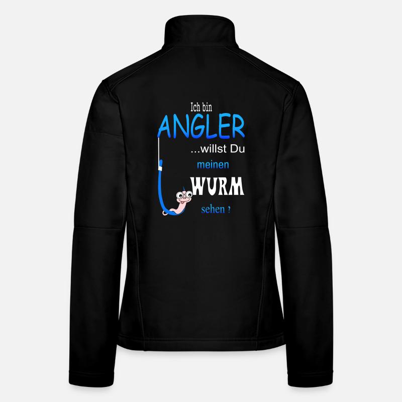 Lustige Angler Spruch - Frauen Softshelljacke - Schwarz