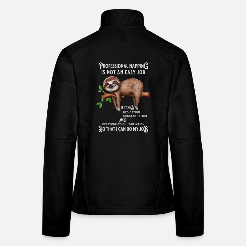Faultier Witziger Spruch Bürohumor Frauen Softshelljacke