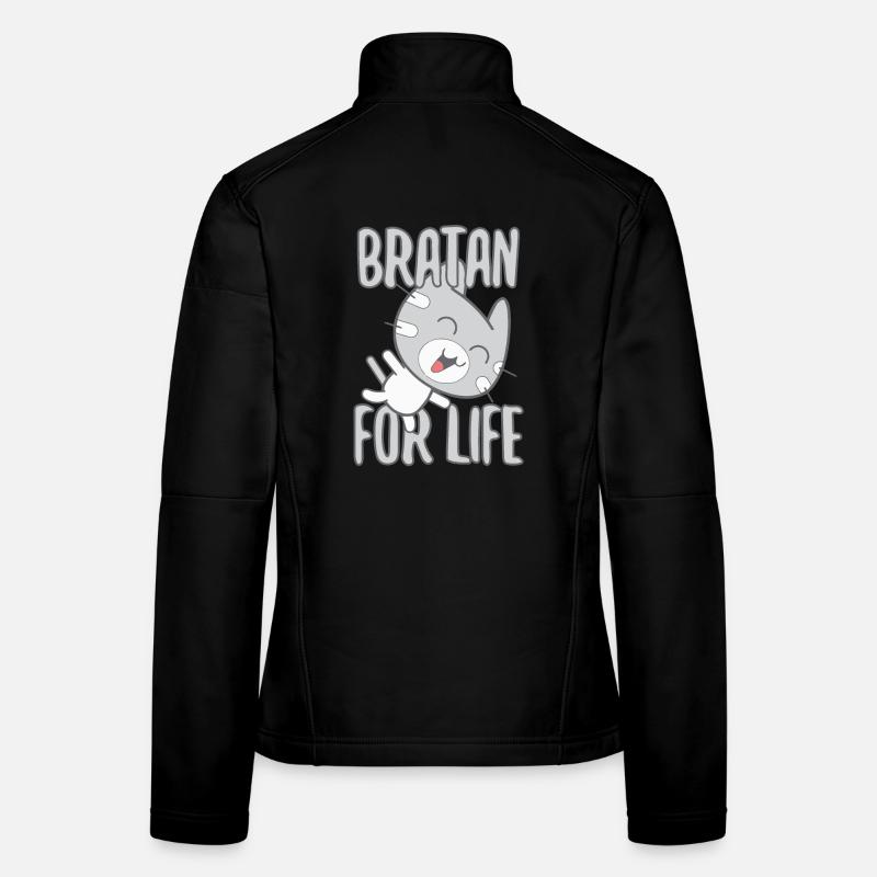 Bratan Katze Kater grau Geschenk Frauen Softshelljacke