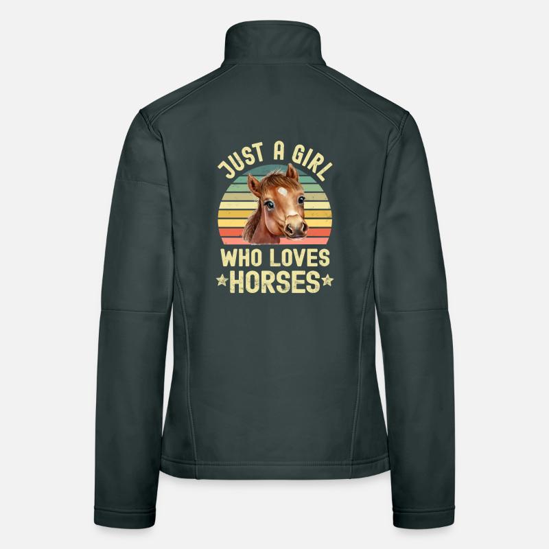 Pferd Pferde Frauen Softshelljacke