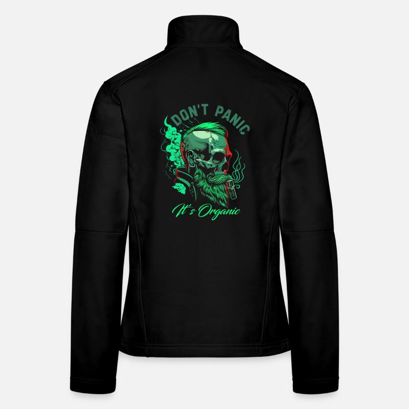 Dont Panic It’s Organic Skull - Women's Softshell Jacket - black